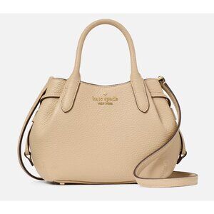 New Kate Spade Dumpling Mini Satchel Pebble Leather Light Sand